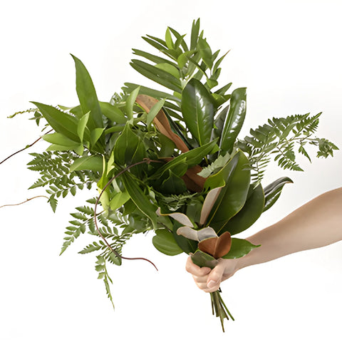 Whimsy Green Wholesale Bouquet Bunch in a hand