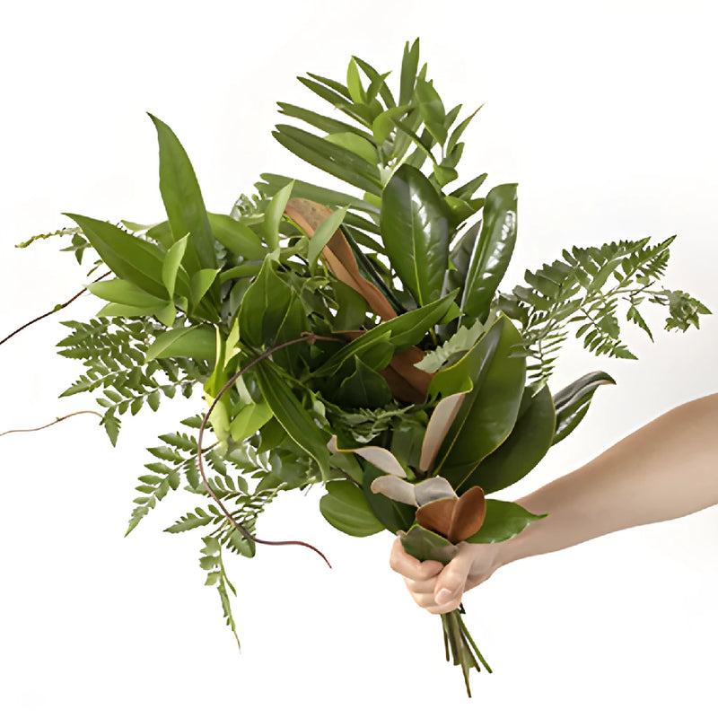 Whimsy Green Wholesale Bouquet Bunch in a hand