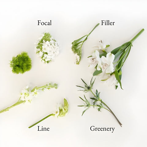 White Blooming Bouquet Bar Flower Kit Stem - Image
