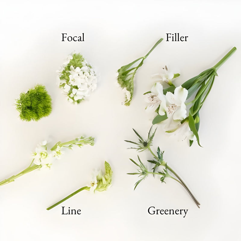 White Blooming Bouquet Bar Flower Kit Stem - Image
