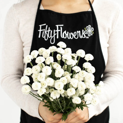 White Button Feverfew Apron - Image