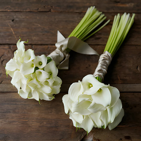 White Mini Calla Lily Centerpieces