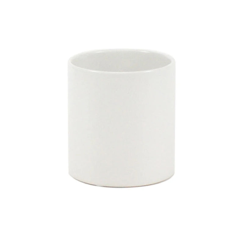 White Cylinder Vase Close Up - Image