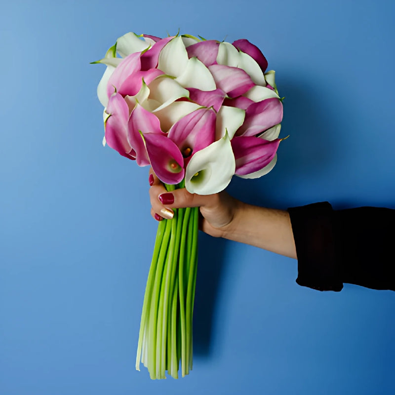 mini calla lily silk flower arrangement Buy Wholesale Pink and White Mini Calla Lily Centerpieces in Bulk -