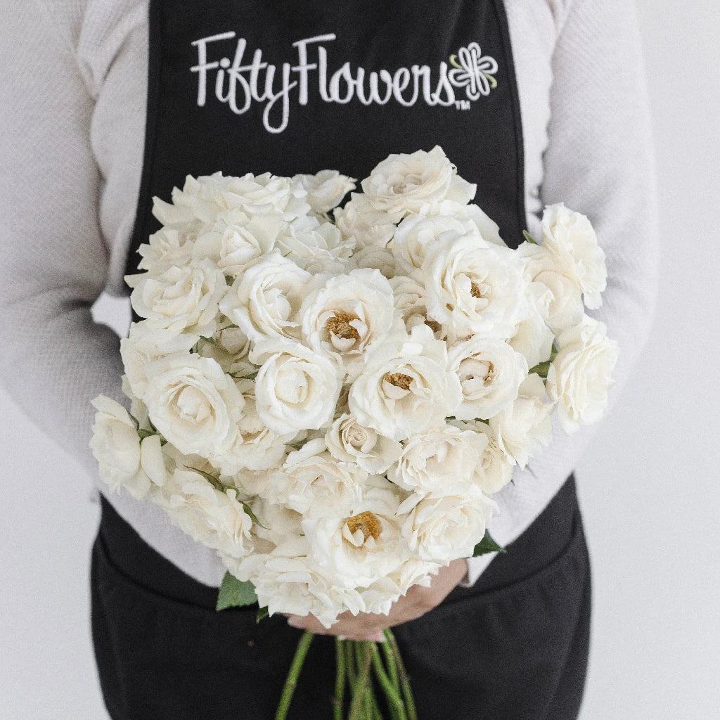 Buy Wholesale White Spray Roses In Bulk In Bulk - FiftyFlowers