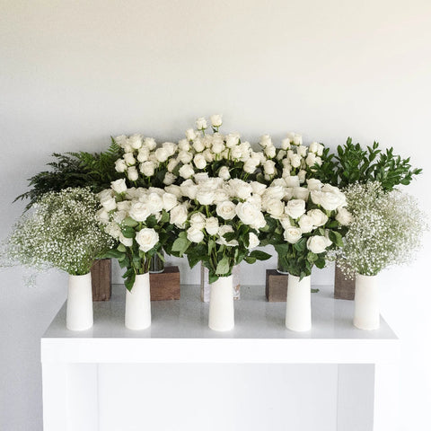White Wedding Bells Flower Diy Combos Recipe - Image