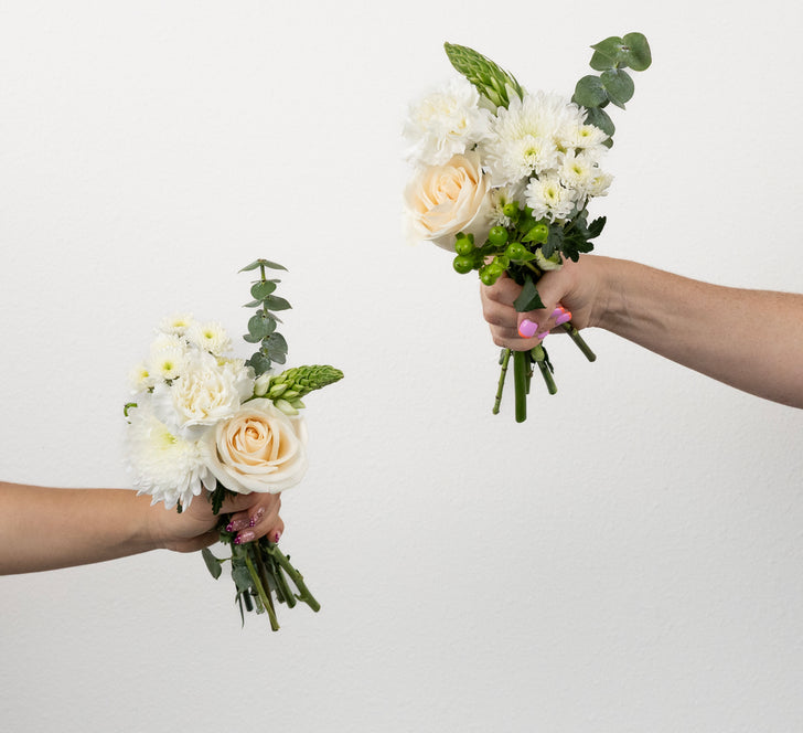 White Wedding Table Bouquet Bar Flower Kit Vase - Image