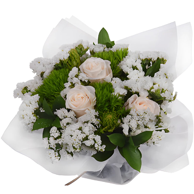 Monochromatic White Bouquetta Centerpieces