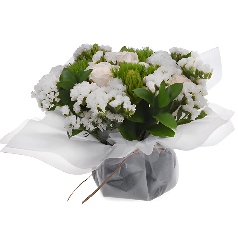 Monochromatic White Bouquetta Centerpieces