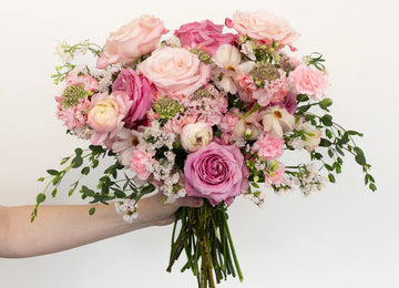 Wicked Pink Flower Bouquet Hand - Image