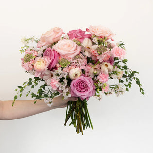 Wicked Pink Flower Bouquet Hand - Image