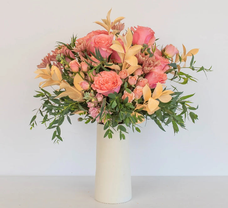Wild Peach Flower Bouquet Vase - Image