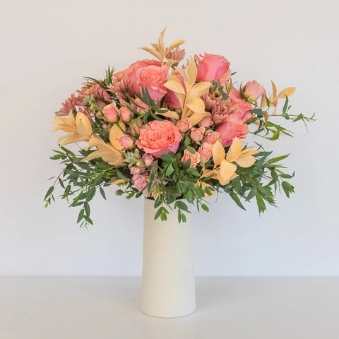 Wild Peach Flower Bouquet Vase - Image