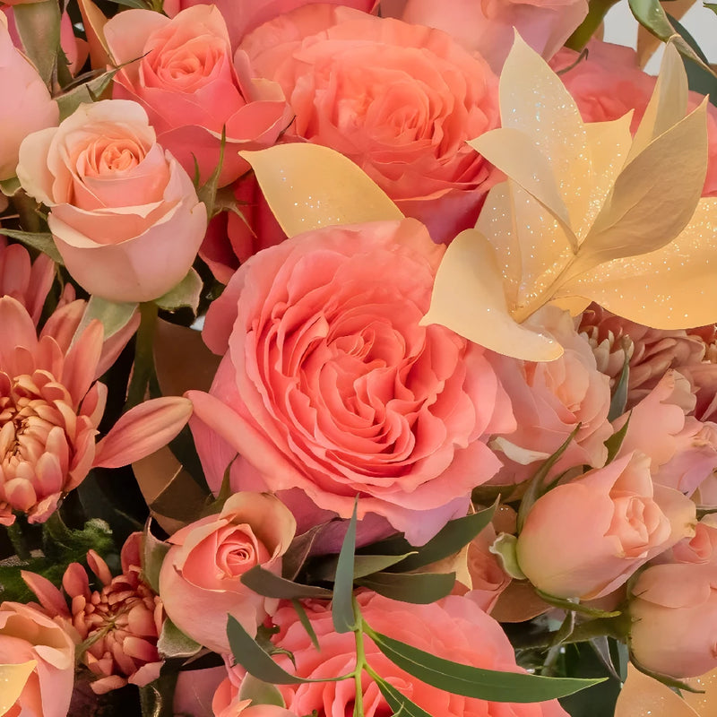 Wild Peach Flower Centerpieces Close Up - Image