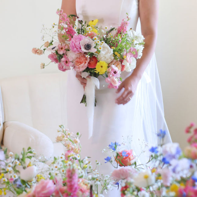 Wildflower Backyard Spring Wedding