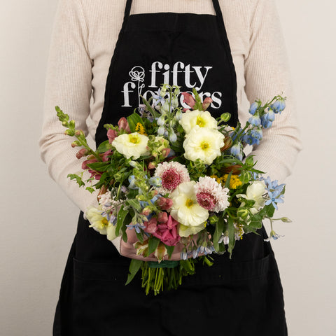 Wildflower Wedding Diy Flower Kit Apron - Image
