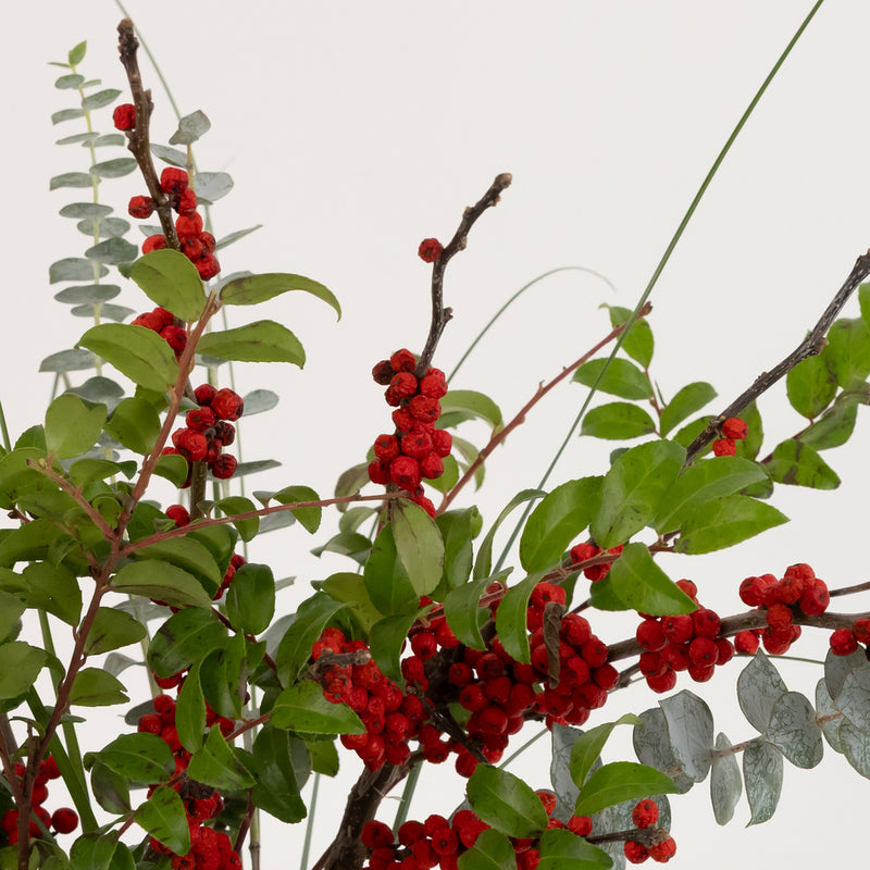 Winterberry Branch Flower Centerpiece Close Up - Image