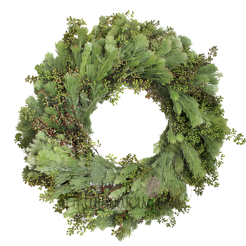Fresh Woolly Bush and Leafless Seeded Eucalyptus Wreaths