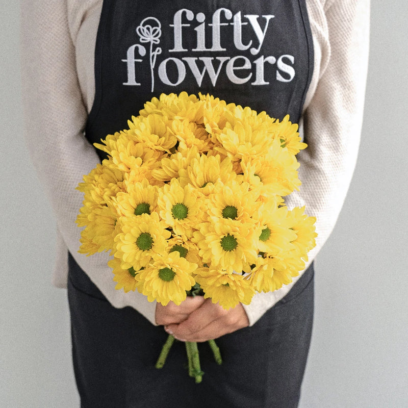 Yellow Daisy Flowers Apron - Image