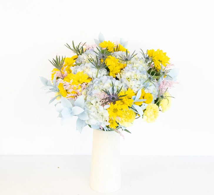 Yellow Pastel Pop Flower Bouquet Apron - Image