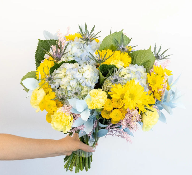 Yellow Pastel Pop Flower Centerpieces Close Up - Image