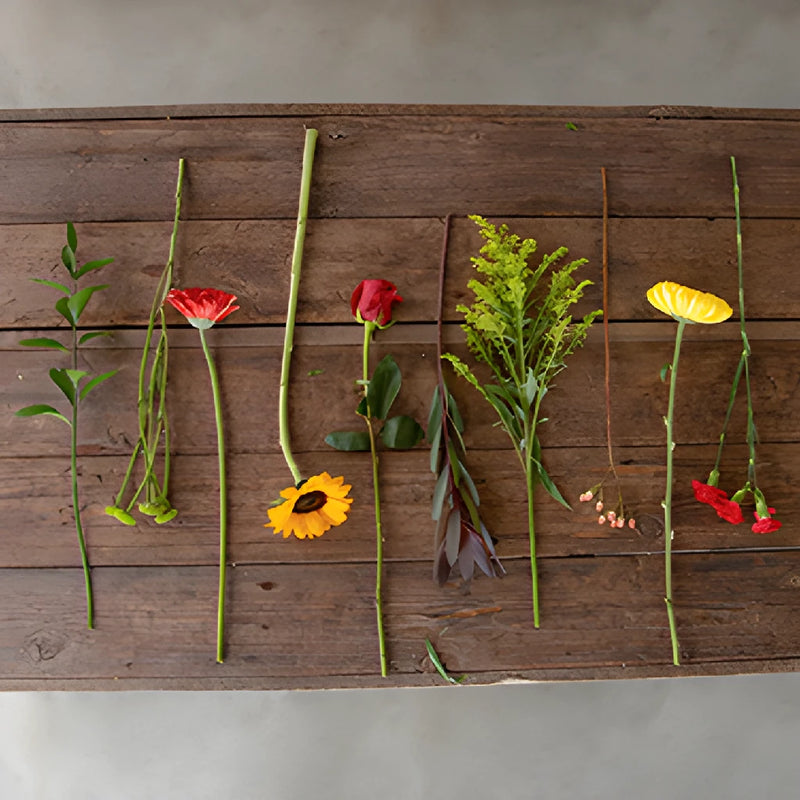 Red and Yellow Bridal Flower Centerpieces