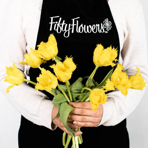 Yellow Valerie Frill Tulip Apron - Image