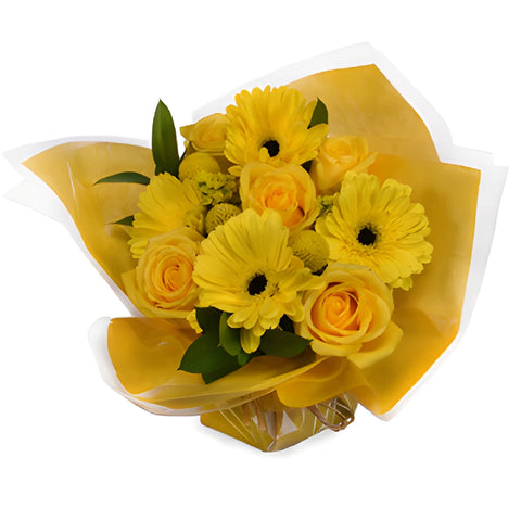 Monochromatic Yellow Bouquetta Centerpieces