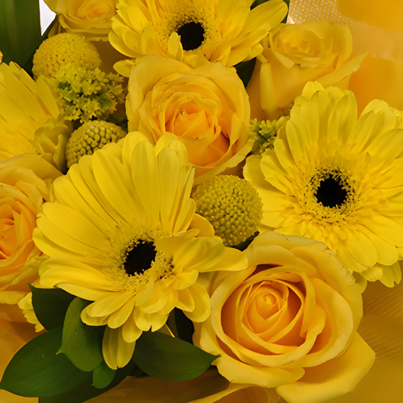 Monochromatic Yellow Bouquetta Centerpieces
