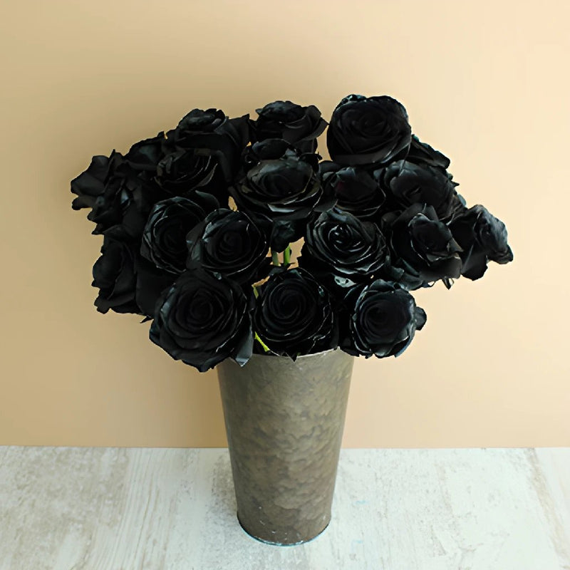 Buy Wholesale Black Roses Tinted in Bulk - FiftyFlowers