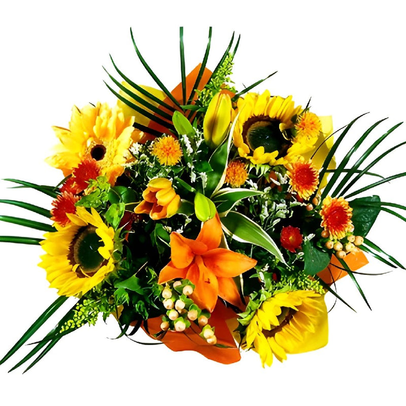 Bridal Centerpieces Fresh Yellow and Orange Flowers