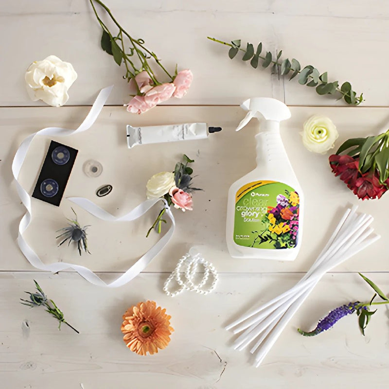 Bout and Corsage Flower tool Kit Flatlay