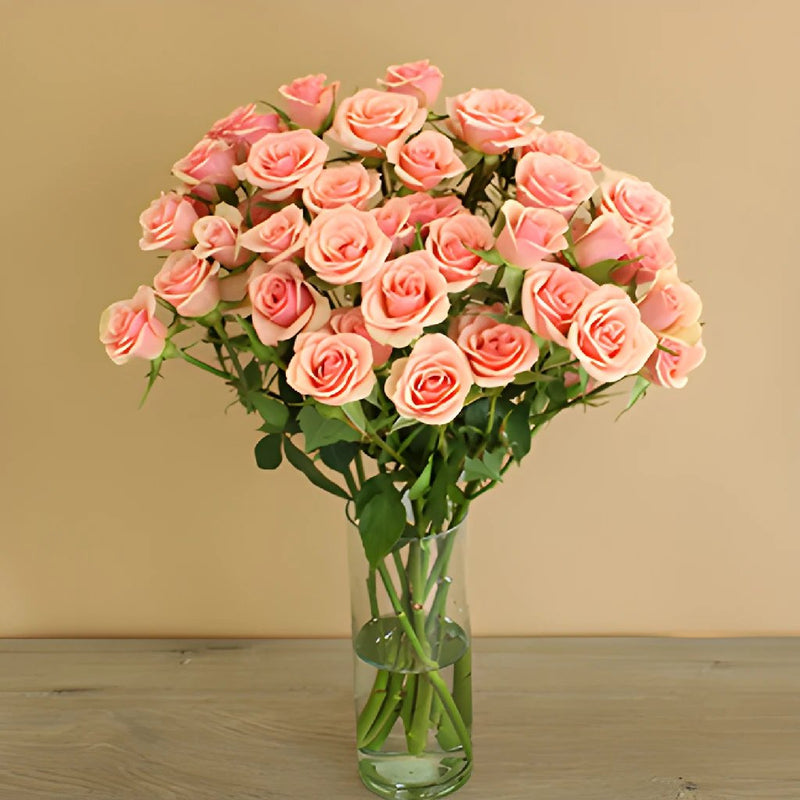 Ilse pale pink Wholesale Roses In a vase