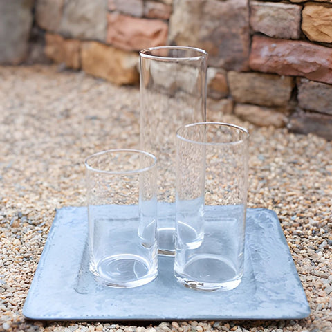 Dozen Cylinder Glass Vases 10.5 Inches High