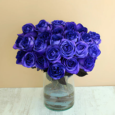 Purple Rose 25 stems in a vase