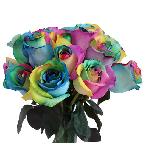 Tie Dye Rainbow Roses