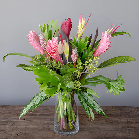 Pink Tropical DIY Flower Kit In a Vase