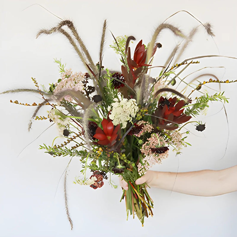 Burgundy Fall Wholesale DIY Flower Kit In a Hand