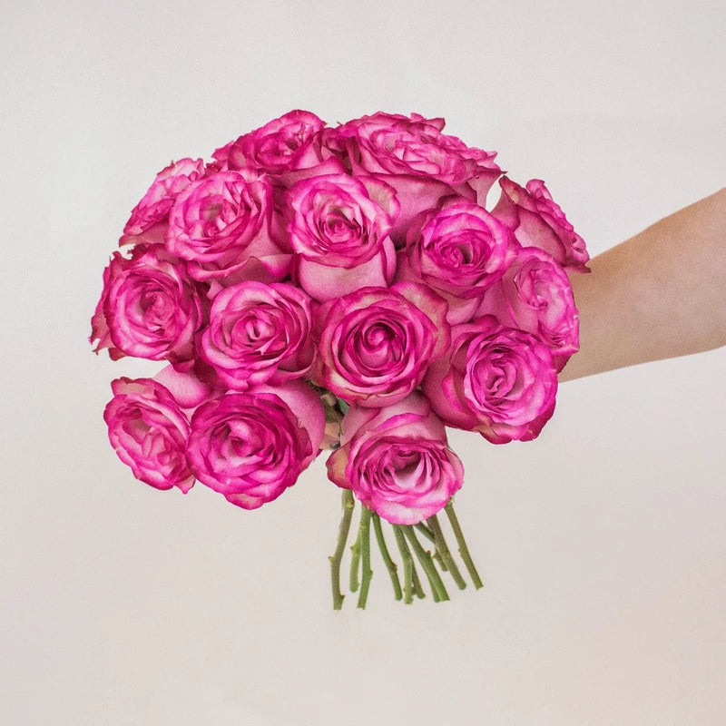 Carrousel Pink Rose Bunch in a Hand