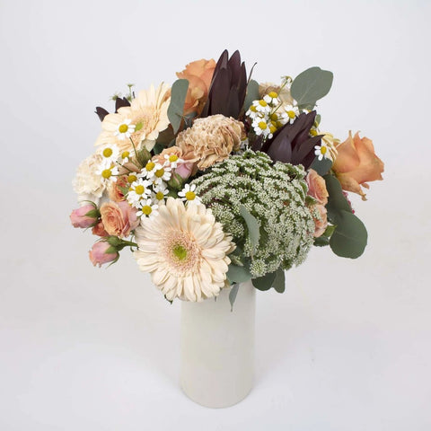 Earthy Boho Flower Centerpiece in Vase