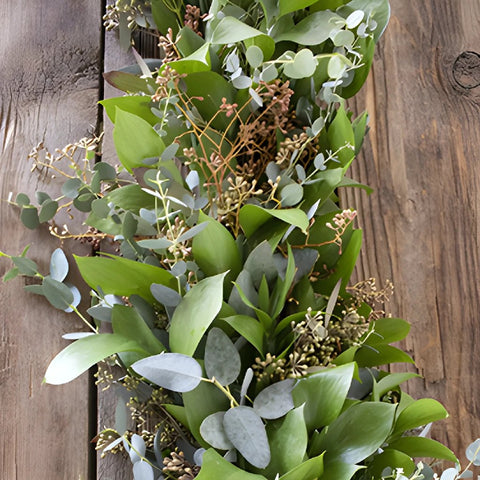 Floppy greenery mix wreath bunch