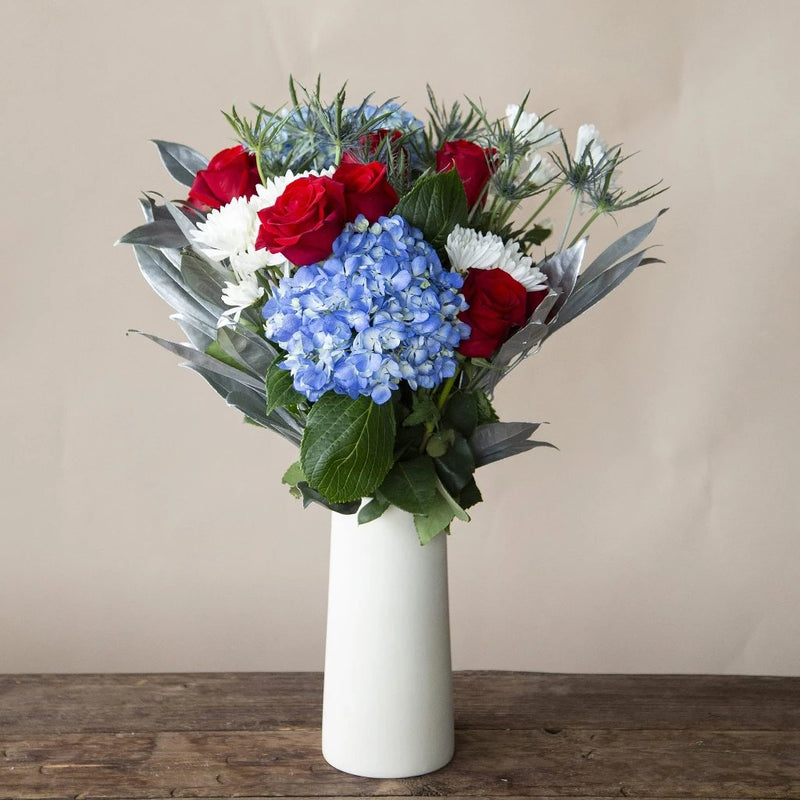 Fourth of July Flower Bouquet in Vase