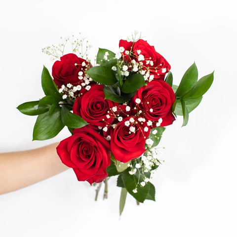 Valentine's Day Six Red Roses Bouquet for Fundraising