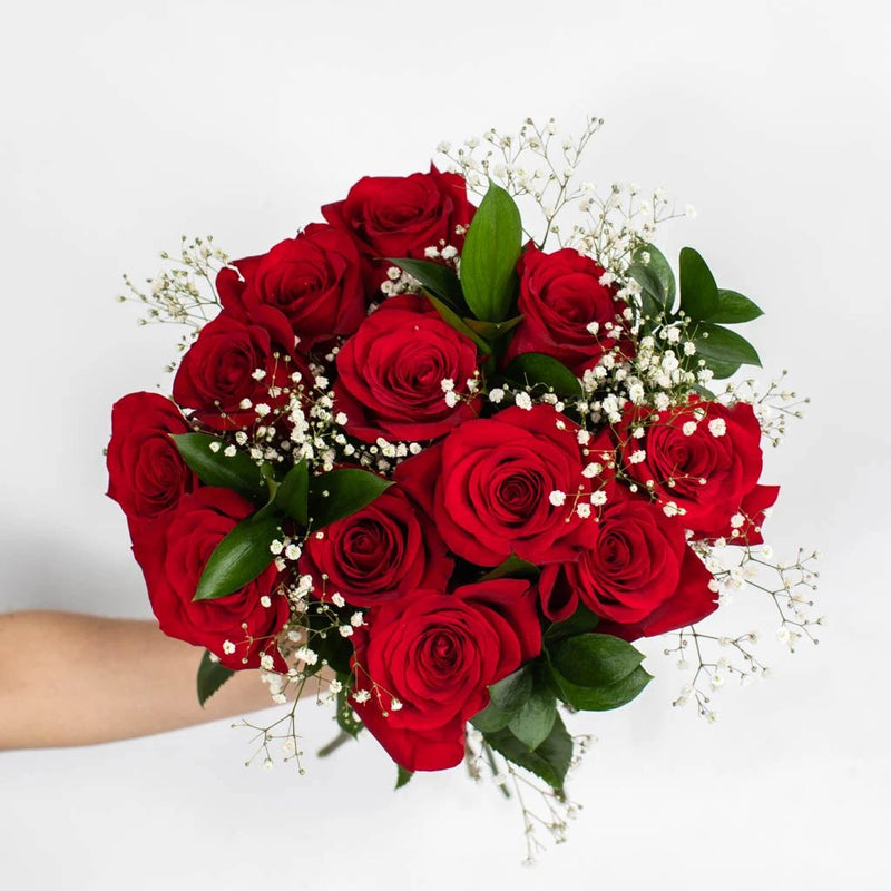 Valentine's Day Dozen Red Roses Bouquet for Fundraising