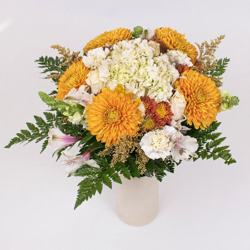 Gathering Place Orange and White Flower Bunch in Vase