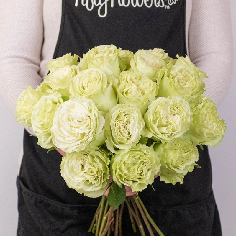 Green Limeade Roses in Hand