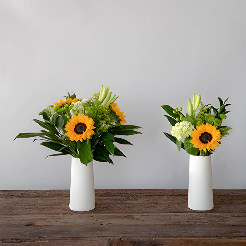 Bridal Centerpieces Sunflowers and Green Flowers