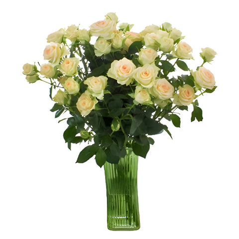 Light Peach Spray Wholesale Roses In a vase