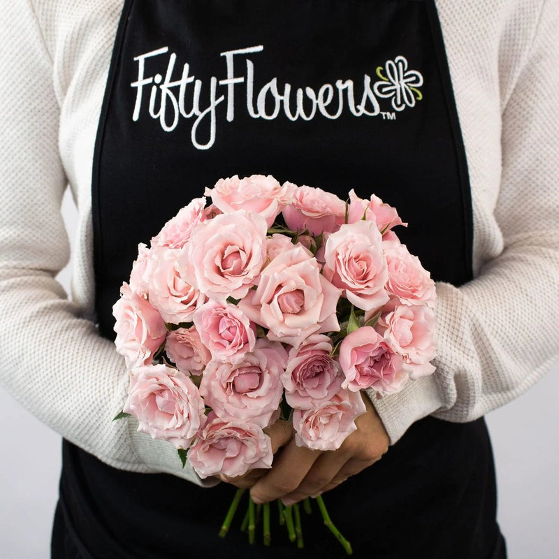 Buy Wholesale Light Pink Spray Bulk Roses in Bulk - FiftyFlowers