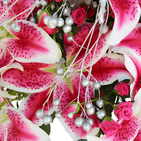 Lilies and Bling Holiday DIY Flower Kit Up Close